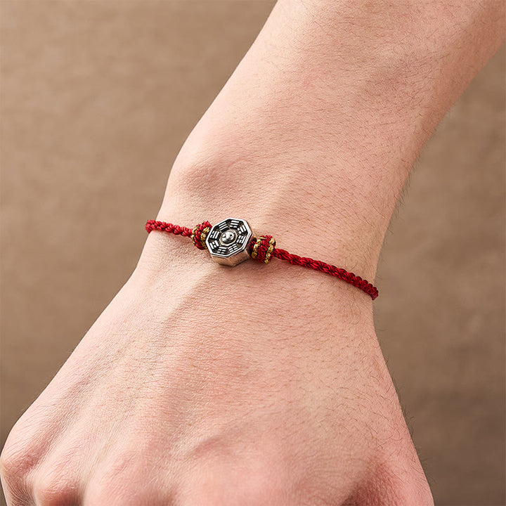 Buddha Stones Handgeweven rode Bagua Armband , verstelbaar - image 7