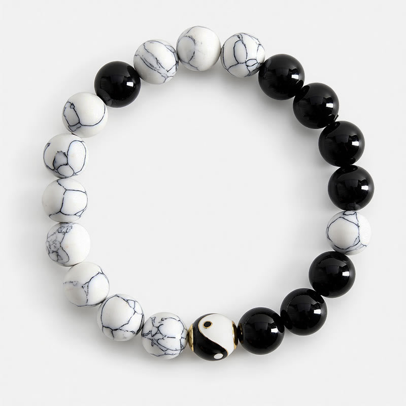 Buddha Stones Koperen Yin Yang Balance Tibetaanse ronde Armband - image 1