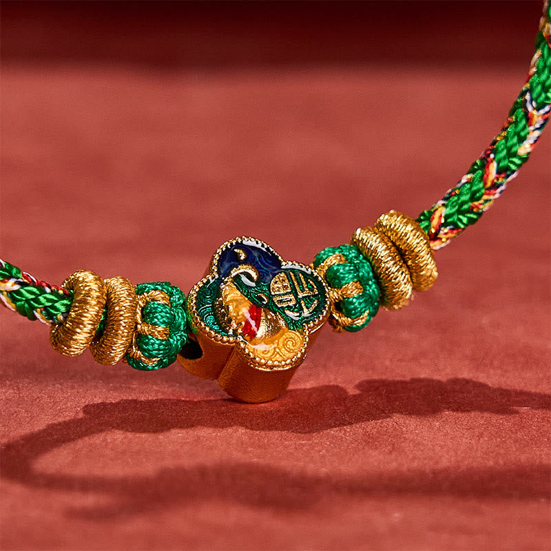 Buddha Stones Handgeweven touwarmband met koi-vismotief en Fu- Armband. - image 14
