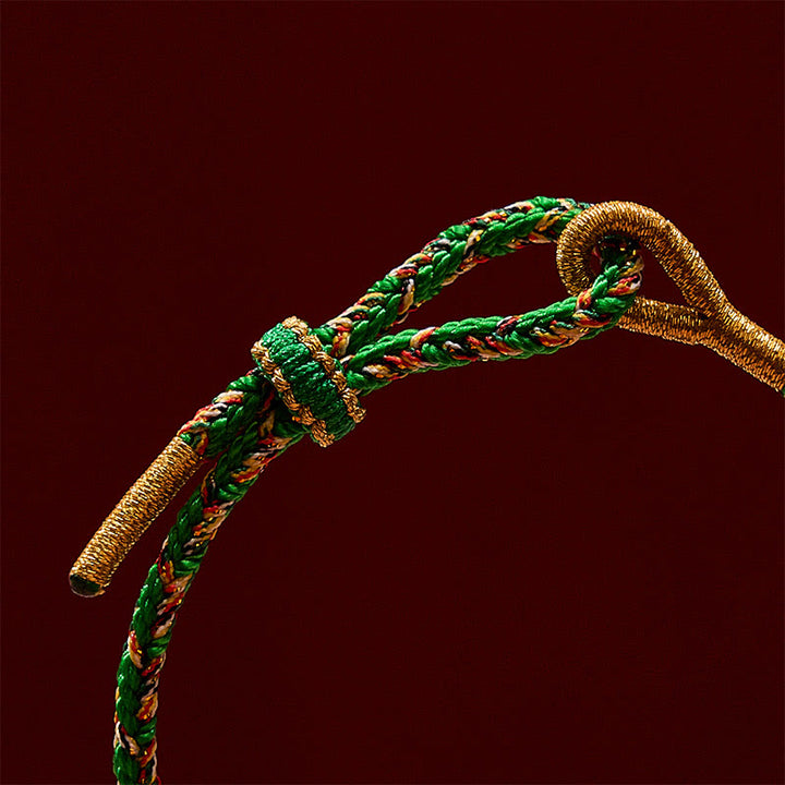 Buddha Stones Handgeweven touwarmband met koi-vismotief en Fu- Armband. - image 15