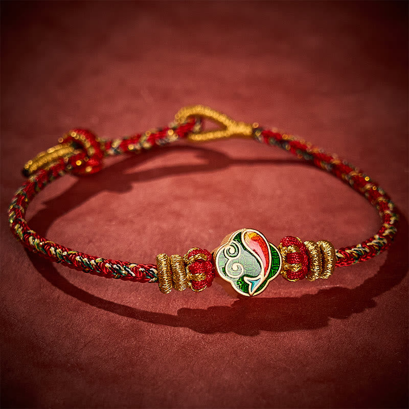 Buddha Stones Handgeweven touwarmband met Koi- Armband - image 14