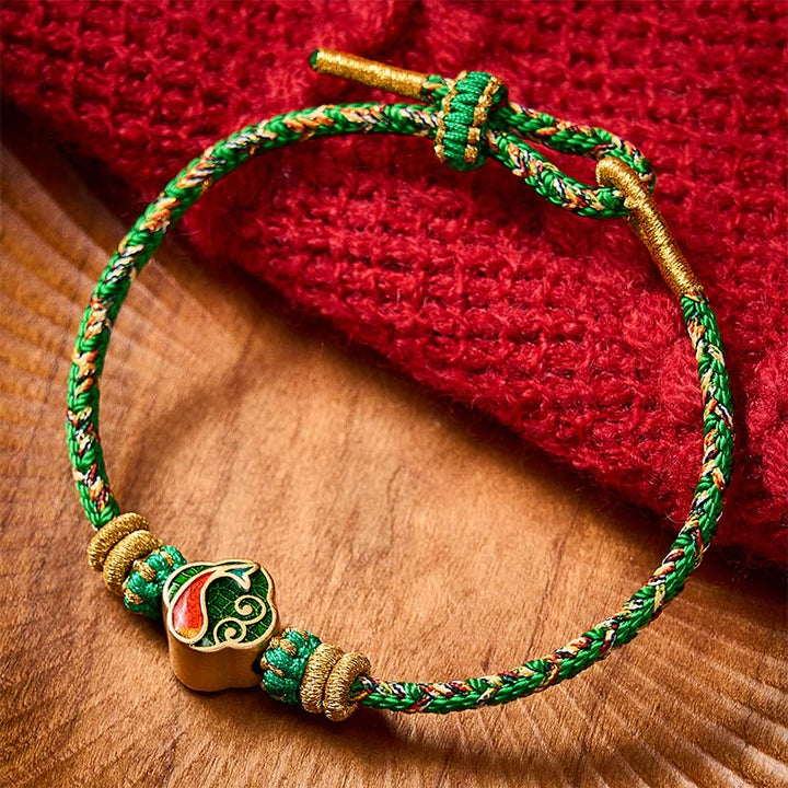 Buddha Stones Handgeweven touwarmband met Koi- Armband - image 1