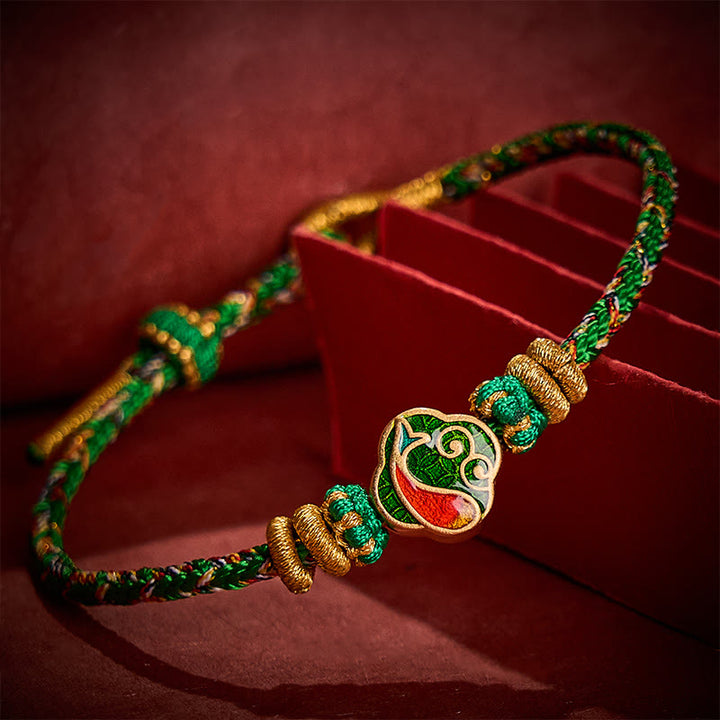 Buddha Stones Handgeweven touwarmband met Koi- Armband - image 2