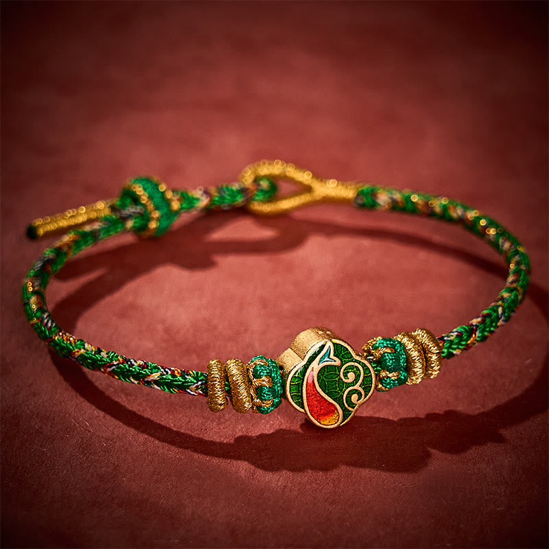 Buddha Stones Handgeweven touwarmband met Koi- Armband - image 11