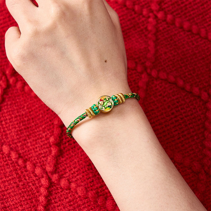 Buddha Stones Handgeweven touwarmband met dubbele koi- Armband - image 4