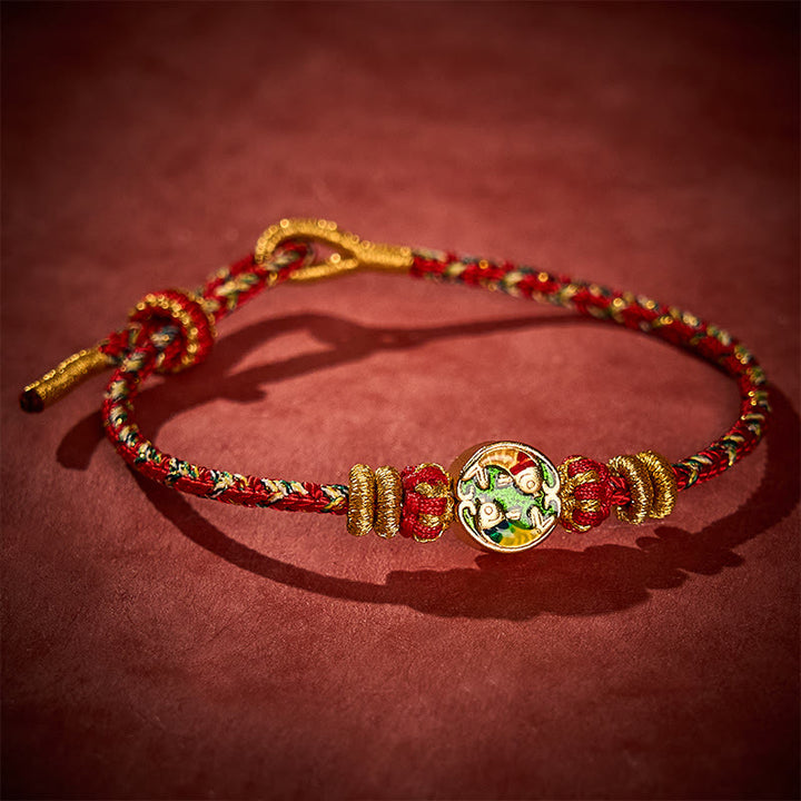Buddha Stones Handgeweven touwarmband met dubbele koi- Armband - image 14