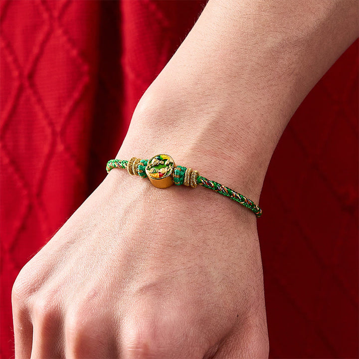 Buddha Stones Handgeweven touwarmband met dubbele koi- Armband - image 10