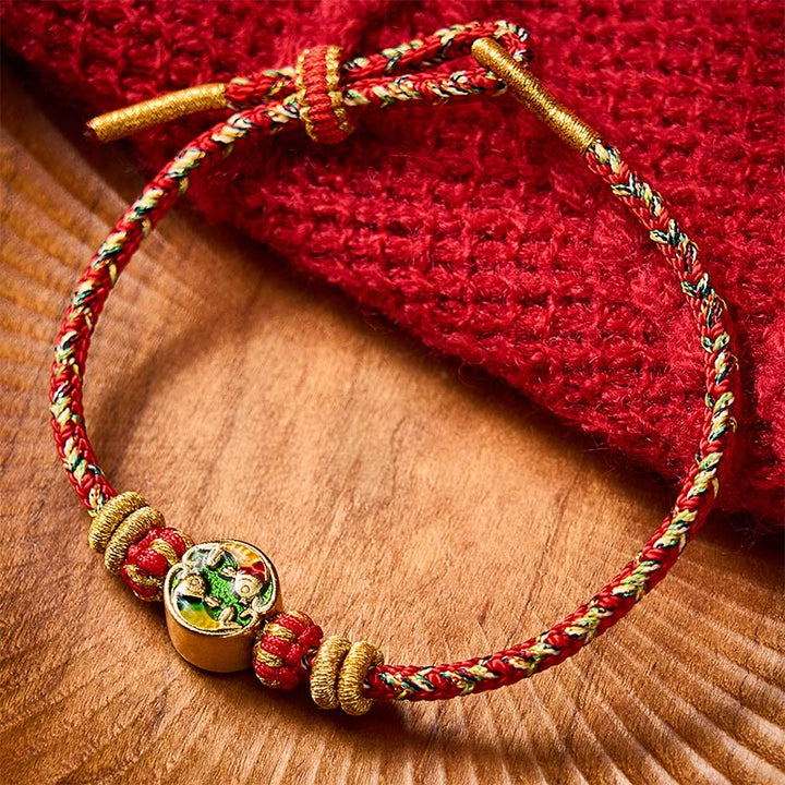 Buddha Stones Handgeweven touwarmband met dubbele koi- Armband - Rood (Polsomtrek: 5,51-7,48 inch / 14-19 cm) - image 13