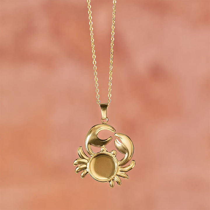Buddha Stones Vergulde Ketting met amethist en krabmotief voor innerlijke rust - image 18