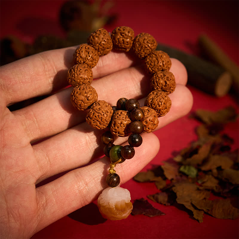 Buddha Stones Vajrazaad Houtskoolgegrilde Bodhi Leeuw Hanger Kracht Tactiele Meditatie Kralen Decoraties - Vajrazaad (Kracht ♥ Bescherming) - image 0