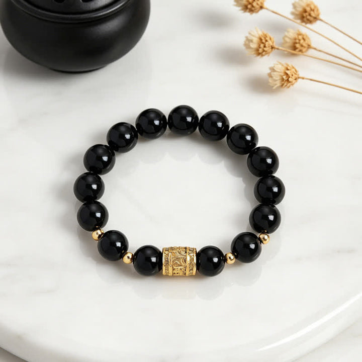 Buddha Stones Armband met kralen van tijgeroog en zwarte obsidiaan voor moed. - image 12