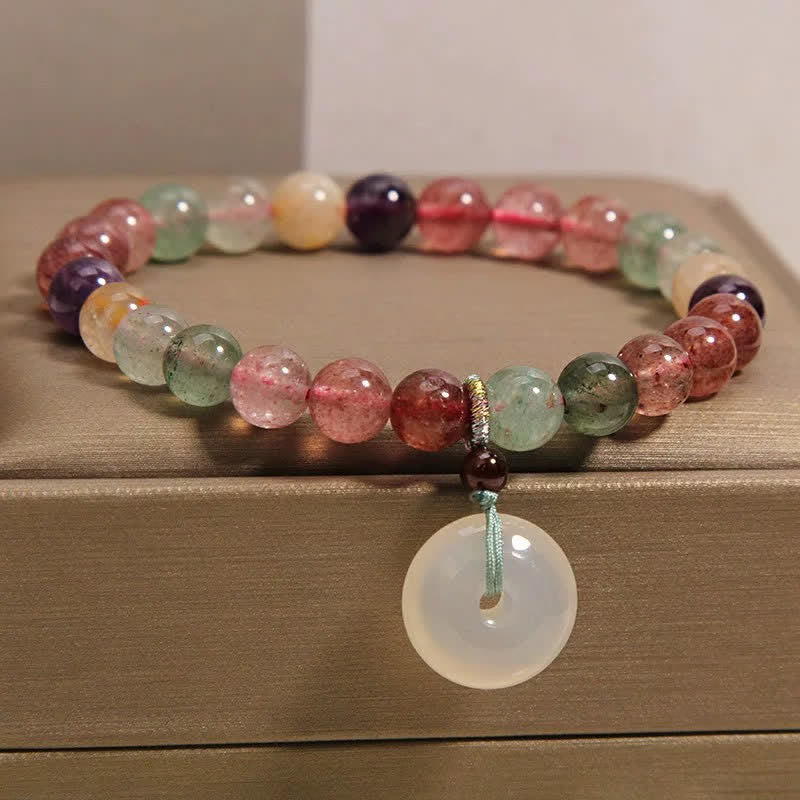 Buddha Stones Aardbeikwarts chalcedoon vredesgesp Armband - image 2