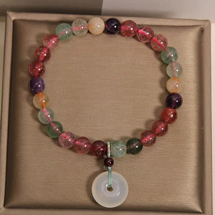 Buddha Stones Aardbeikwarts chalcedoon vredesgesp Armband - image 4