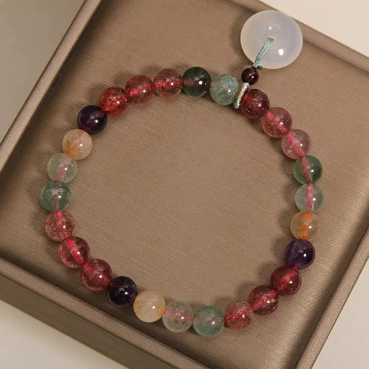 Buddha Stones Aardbeikwarts chalcedoon vredesgesp Armband - image 8