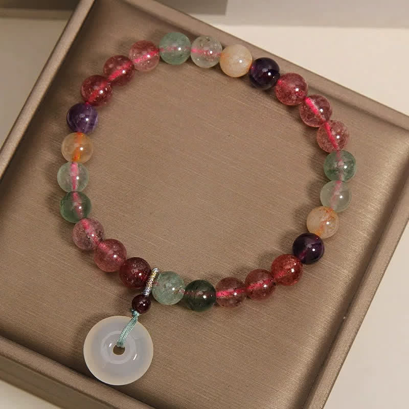 Buddha Stones Aardbeikwarts chalcedoon vredesgesp Armband - image 9