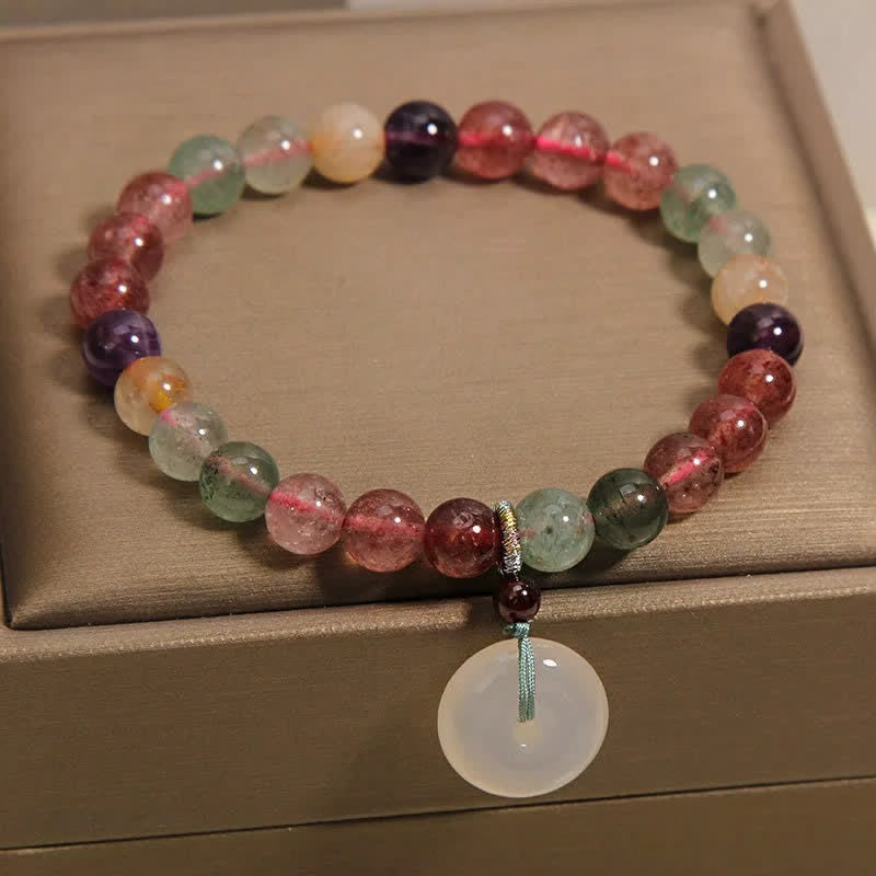 Buddha Stones Aardbeikwarts chalcedoon vredesgesp Armband - image 3