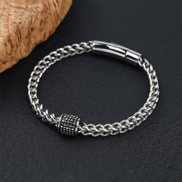 Buddha Stones Verstevigde Armband met gevlochten schakels van titaniumstaal - image 2