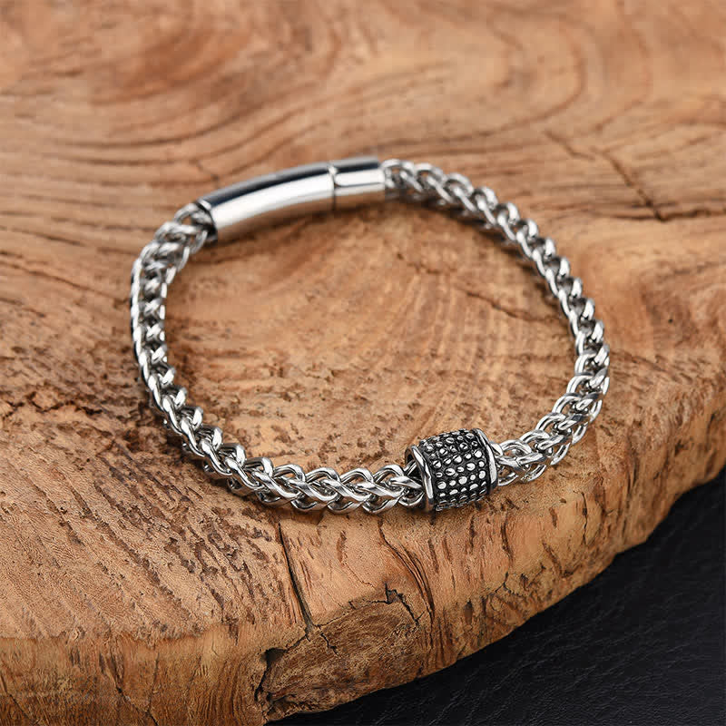 Buddha Stones Verstevigde Armband met gevlochten schakels van titaniumstaal - Titaniumstaal (Versterking ♥ Stimulatie) - image 0
