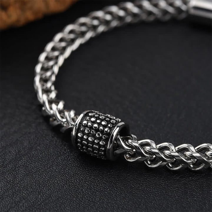 Buddha Stones Verstevigde Armband met gevlochten schakels van titaniumstaal - image 4