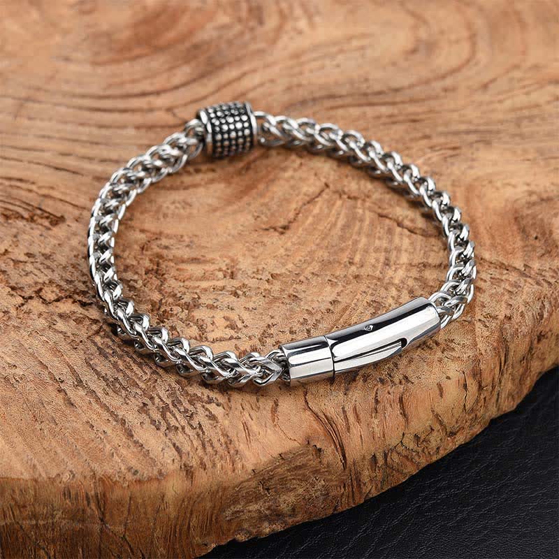 Buddha Stones Verstevigde Armband met gevlochten schakels van titaniumstaal - image 1