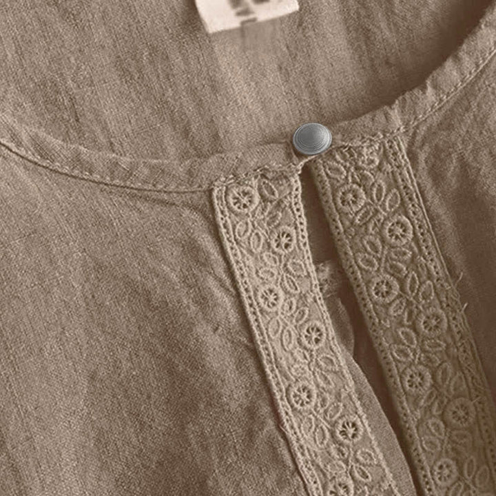 Buddha Stones Casual effen Ronde hals met ronde hals en Mouwlengte . - image 3