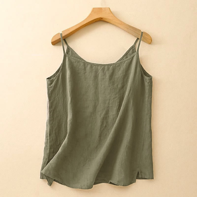 Buddha Stones Mouwloos damesvest met etnische borduursels en asymmetrisch design - image 1
