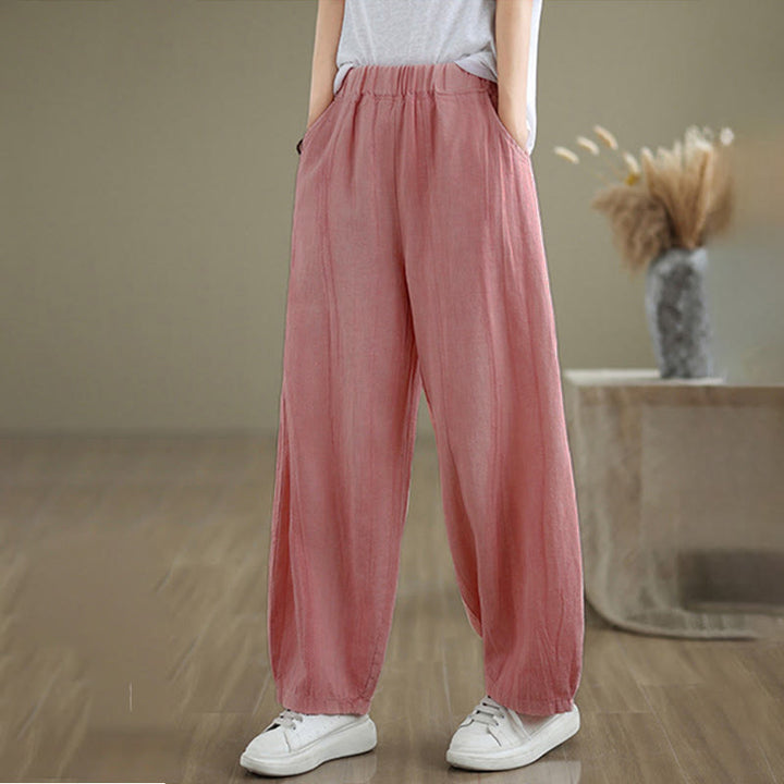 Buddha Stones Casual effen harembroek voor dames met Zakken - Roze - US8-10，UK/AU12-14，EU40-42 (2XL) - image 19