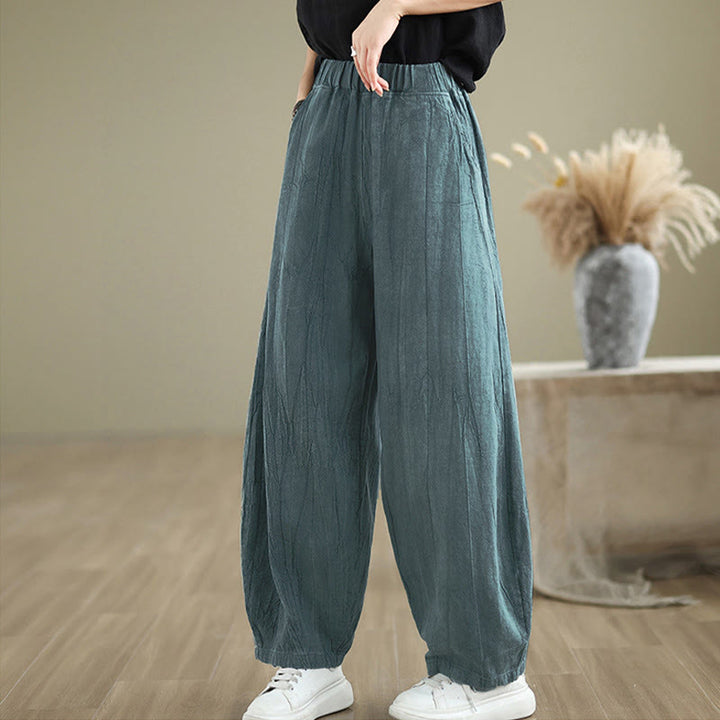 Buddha Stones Casual effen harembroek voor dames met Zakken - image 14