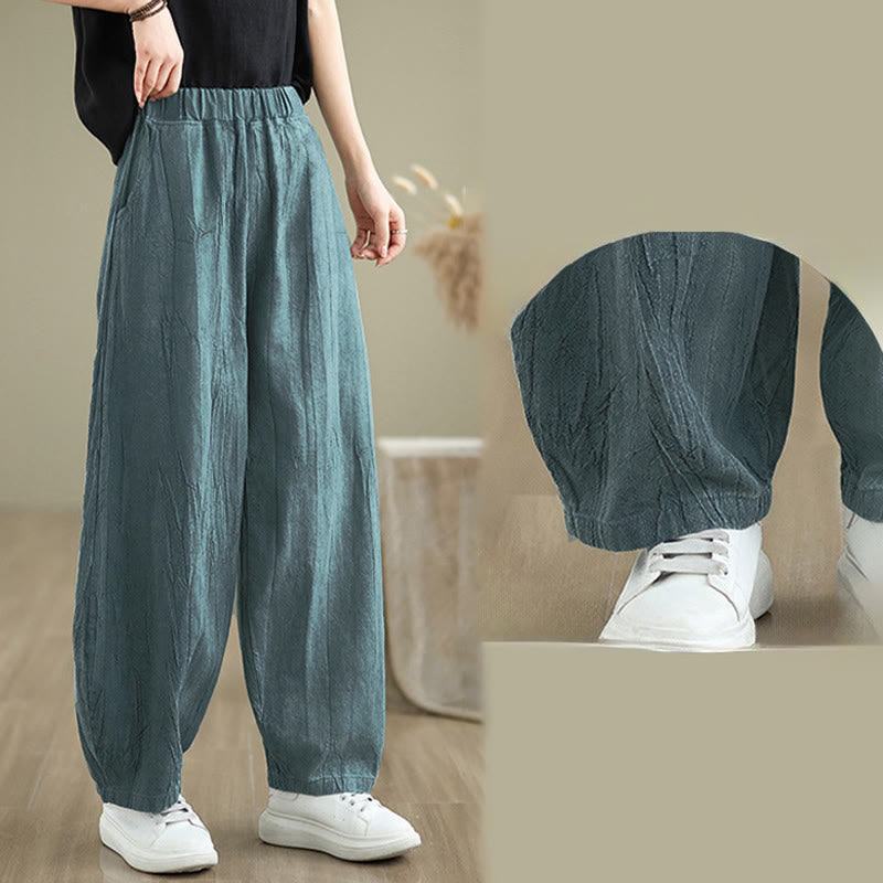 Buddha Stones Casual effen harembroek voor dames met Zakken - image 18