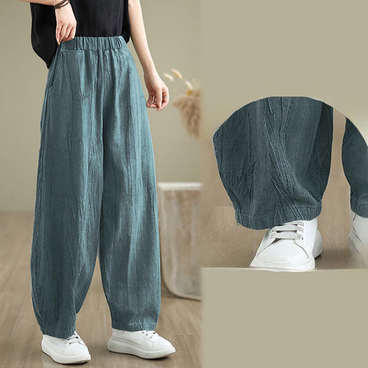 Buddha Stones Casual effen harembroek voor dames met Zakken - image 18