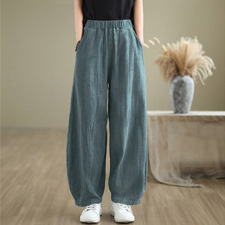 Buddha Stones Casual effen harembroek voor dames met Zakken - image 17