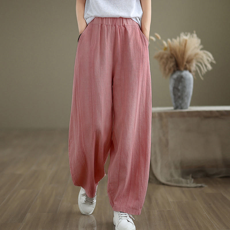 Buddha Stones Casual effen harembroek voor dames met Zakken - image 23