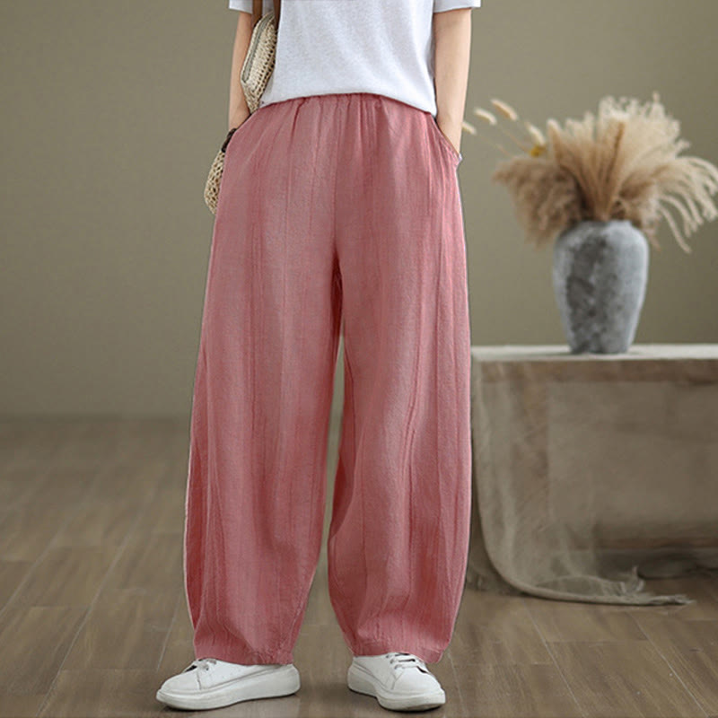 Buddha Stones Casual effen harembroek voor dames met Zakken - image 20