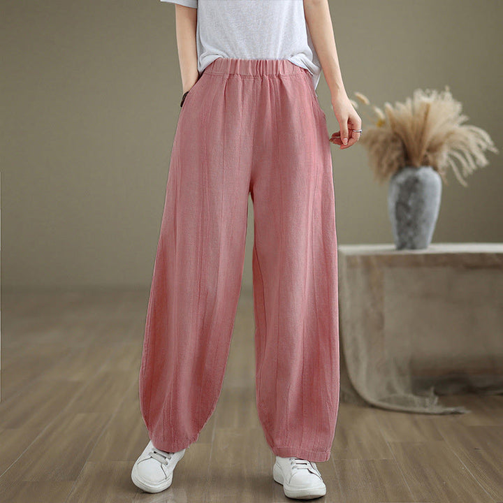 Buddha Stones Casual effen harembroek voor dames met Zakken - image 21