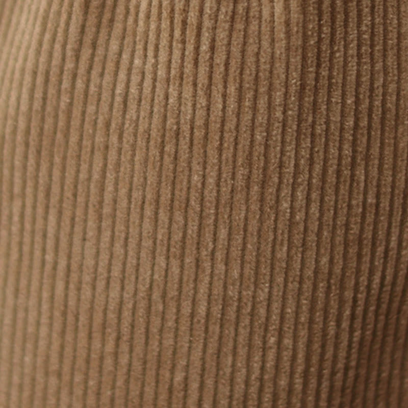 Buddha Stones Casual dames corduroy broek met knoopsluiting en Zakken. - image 5