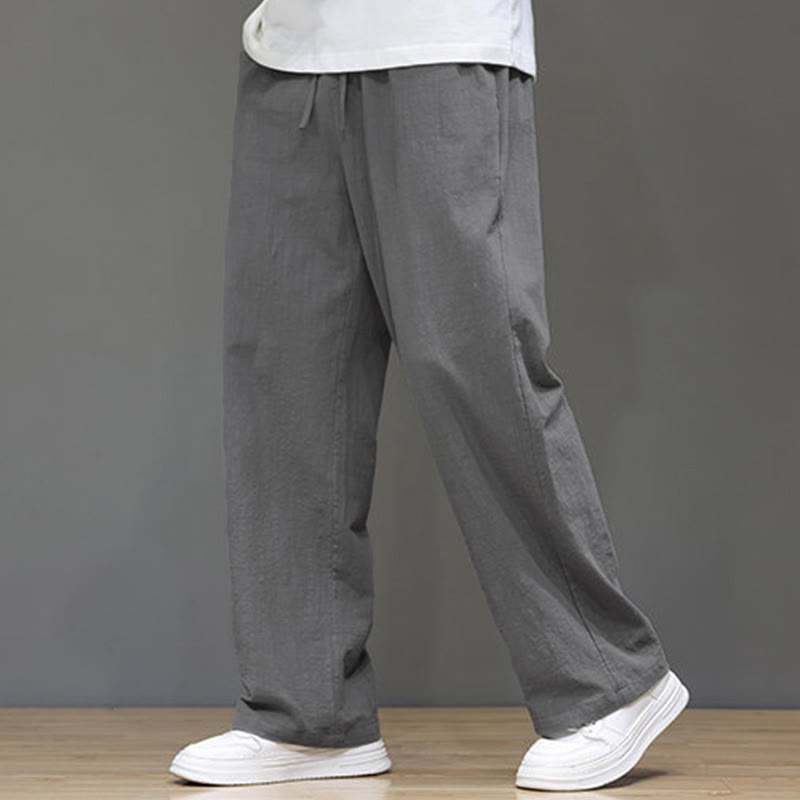 Buddha Stones Rechte herenbroek met Zakken voor de zomer - Grijs - US/UK/AU46, EU56 (5XL) - image 19