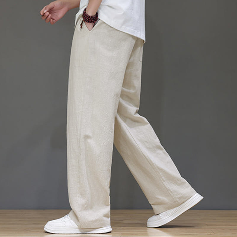 Buddha Stones Rechte herenbroek met Zakken voor de zomer - image 17