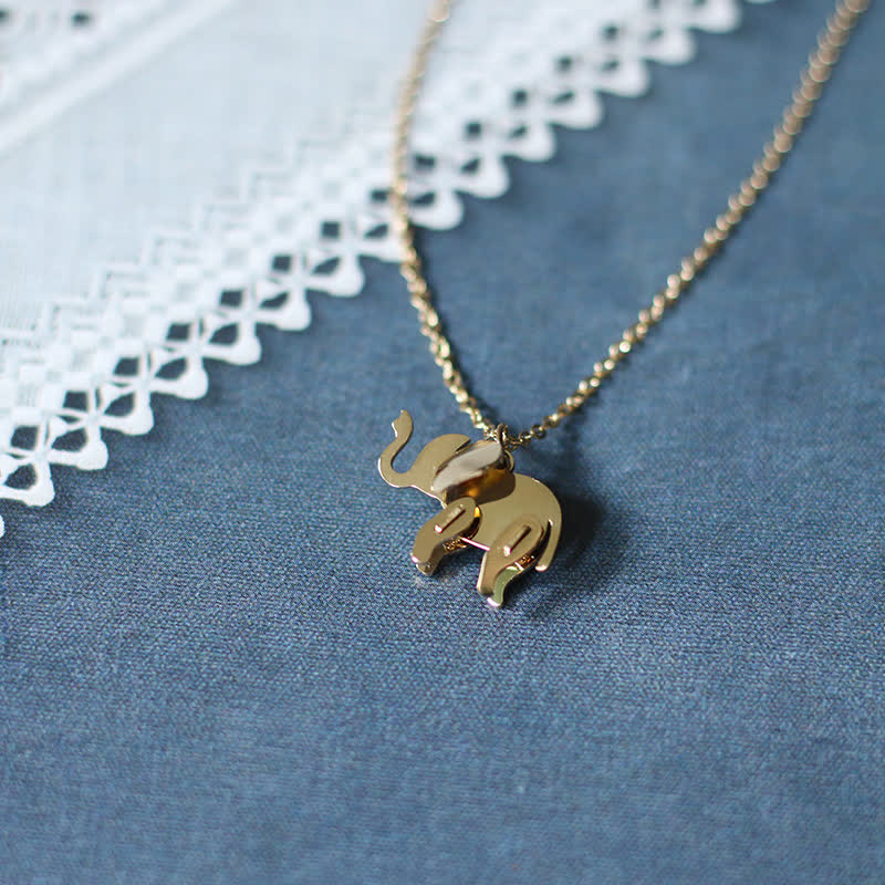 Olifant geluksketting met Ketting van titaniumstaal - image 3