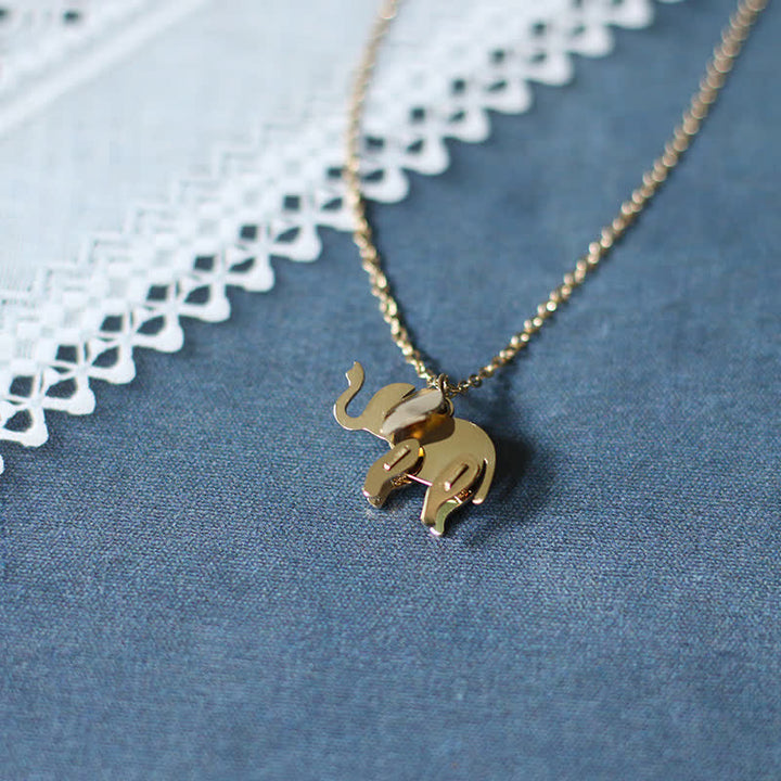 Olifant geluksketting met Ketting van titaniumstaal - image 3