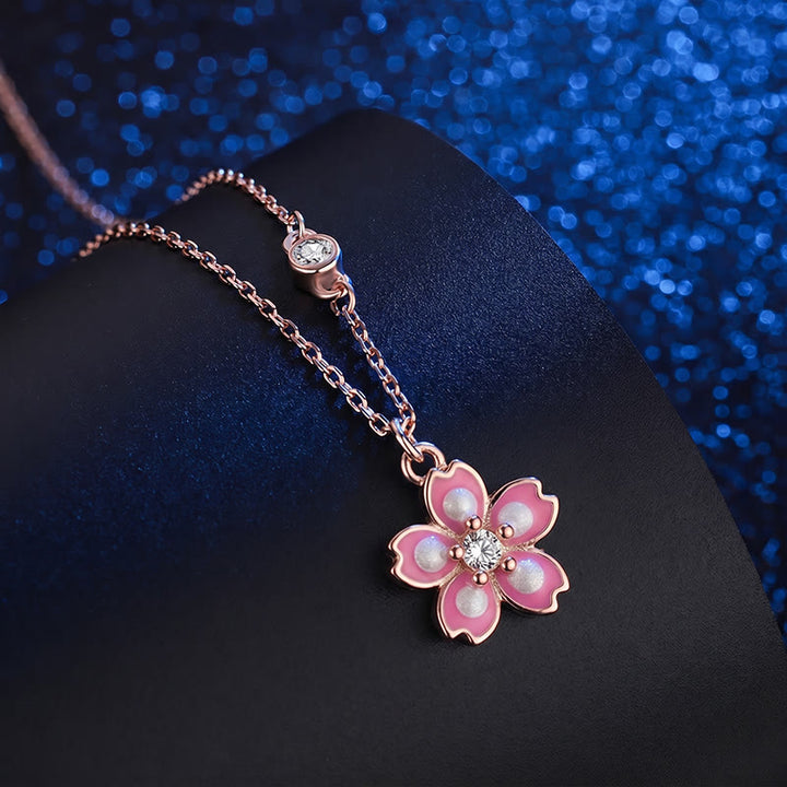 Buddha Stones 925 Sterling Zilveren Kersenbloesem Draaibare Ketting - image 1