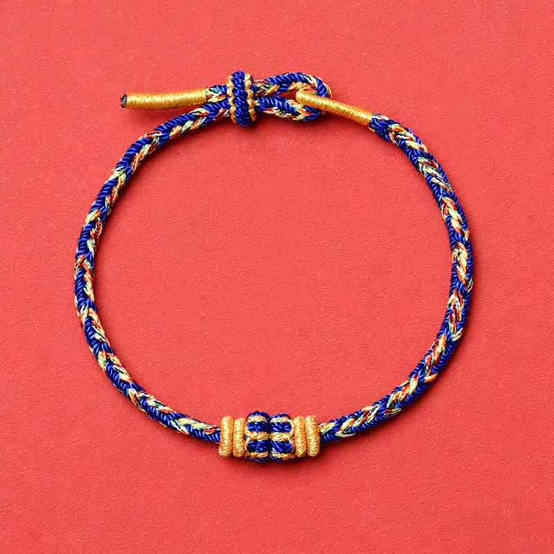 Buddha Stones Handgeweven Om Mani Padme Hum Armband - Blauw - Geen accessoire - image 20