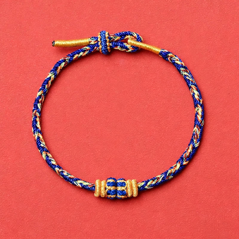 Buddha Stones Handgeweven Armband met koi-vismotief voor geluk - Blauw zonder accessoire - image 25