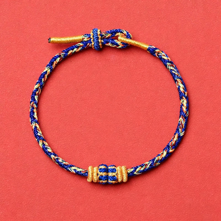 Buddha Stones Handgeweven Armband met koi-vismotief voor geluk - Blauw zonder accessoire - image 25