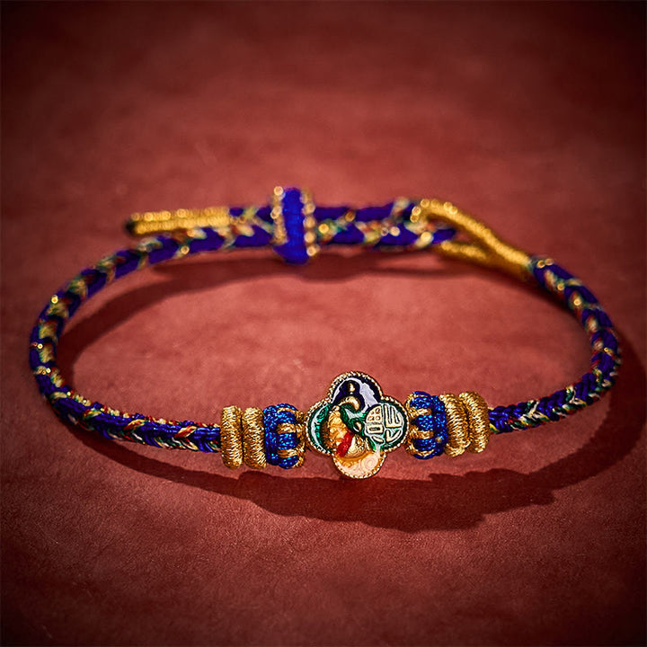 Buddha Stones Handgeweven touwarmband met koi-vismotief en Fu- Armband. - image 17