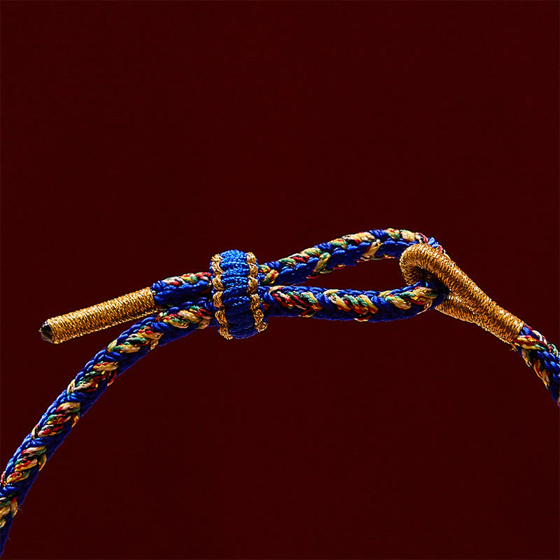 Buddha Stones Handgeweven touwarmband met dubbele gouden koi- Armband . - image 12