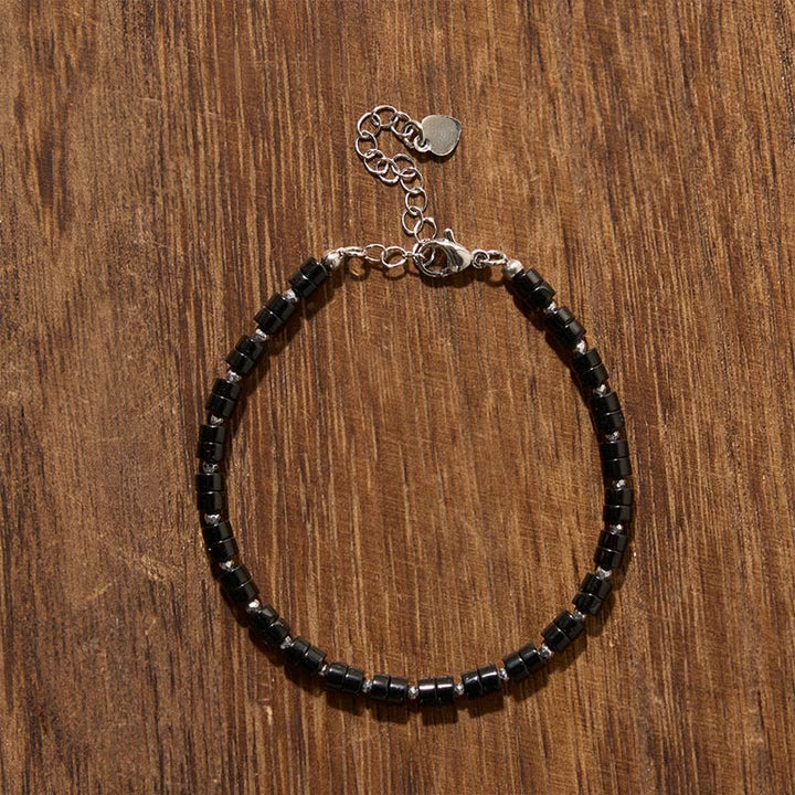Buddha Stones Amethist, tijgeroog, rozenkwarts, blauwe jaspis, zwarte obsidiaan, platte Armband - image 21