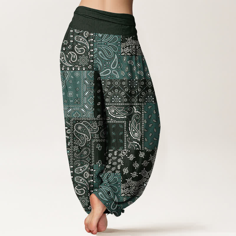 Buddha Stones Elegante damesharembroek van 100% Cotton met paisleyprint en elastische Taille . - image 6