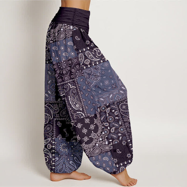 Buddha Stones Elegante damesharembroek van 100% Cotton met paisleyprint en elastische Taille . - image 10