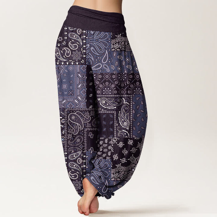 Buddha Stones Elegante damesharembroek van 100% Cotton met paisleyprint en elastische Taille . - image 9