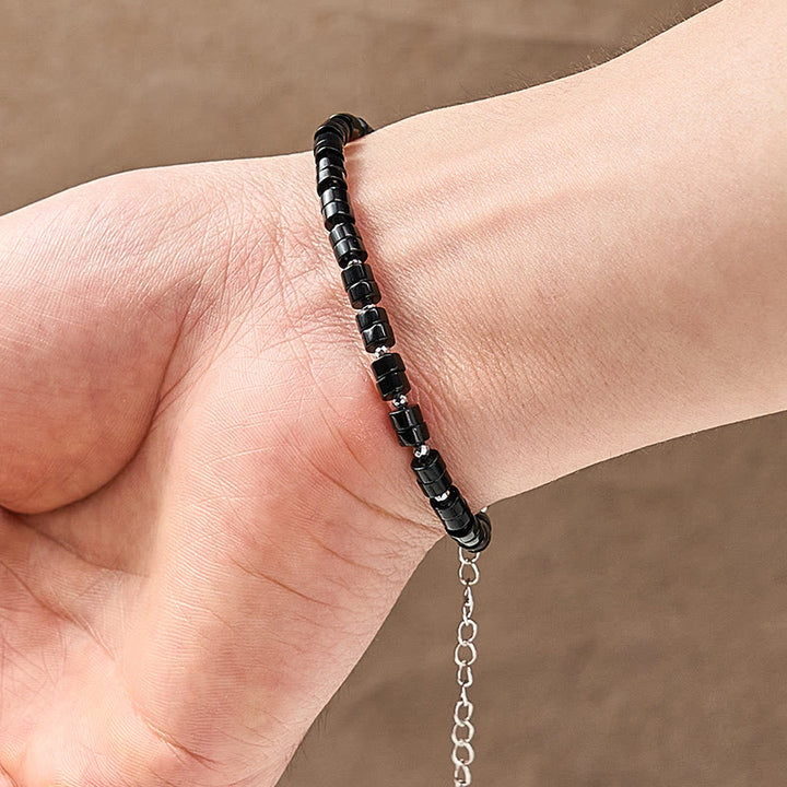 Buddha Stones Amethist, tijgeroog, rozenkwarts, blauwe jaspis, zwarte obsidiaan, platte Armband - image 23